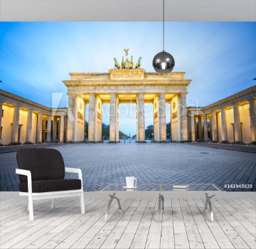 Picture of Brandenburg Gate at night in Berlin city Germany